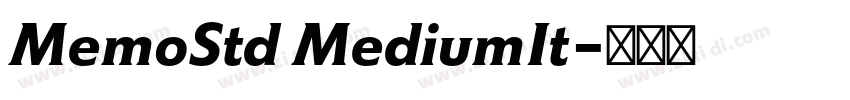 MemoStd MediumIt字体转换